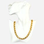 delows gold chain necklace - low neckline - long necklace yellow gold