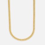 curb gold chain necklace - delows