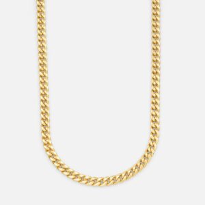 curb gold chain necklace - delows