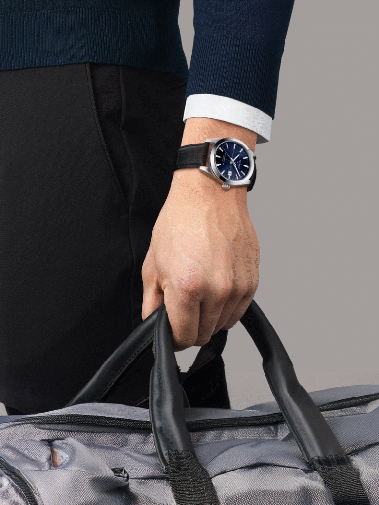 Tissot mens Gentleman Stainless Steel Dress Watch T1274071604101